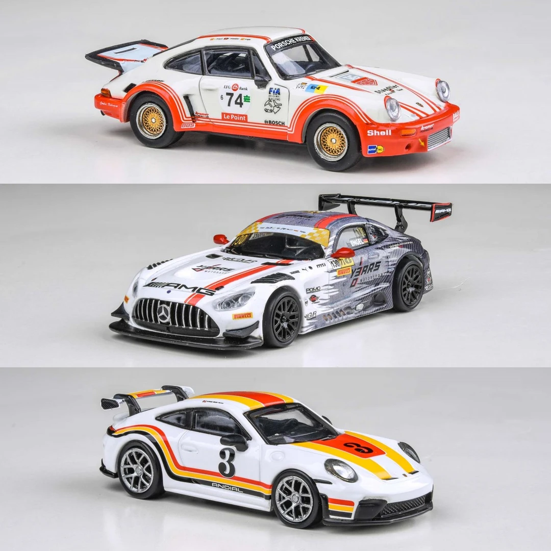 【现货】Para64 1:64 奔驰AMG GT3 保时捷 911 GT3 合金汽车模型