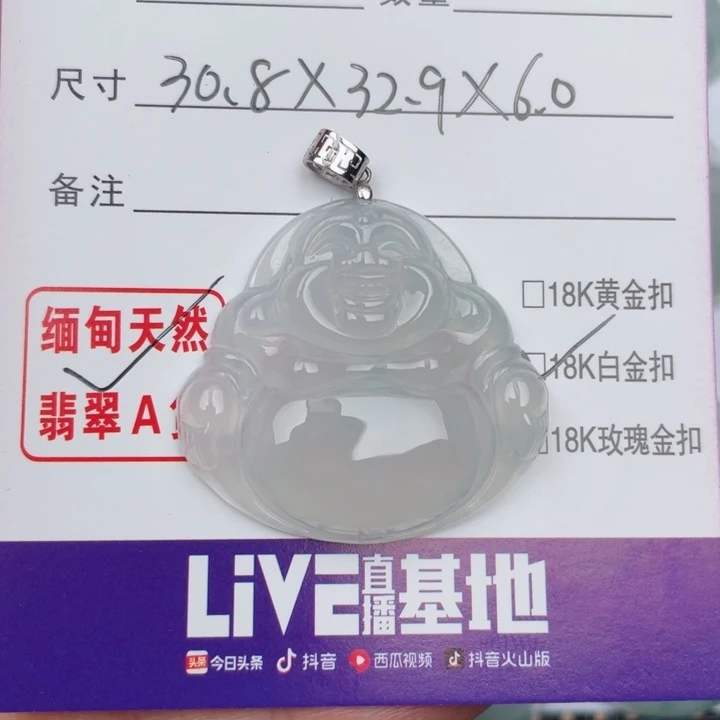 颈饰18K金镶嵌翡翠A****y