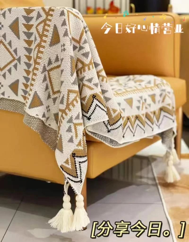 2号链接四季通用合格针织格子毛毯毯子简约单人线毯