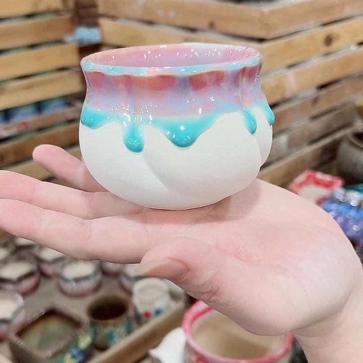 有孔.凑单10元陶瓷花盆发货！