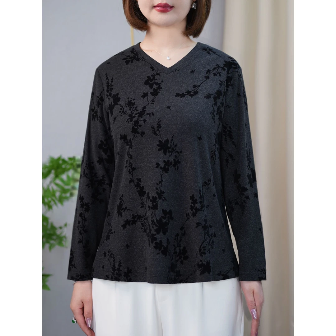 独特漂亮保暖打底衫百搭高级感显瘦上衣微胖妹妹大码女装遮肉衣服