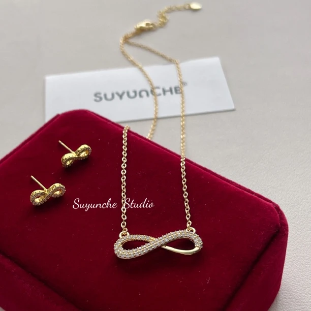 铜合金项链 Suyunche2604时尚百搭上班族通勤佩戴两件套多款可选