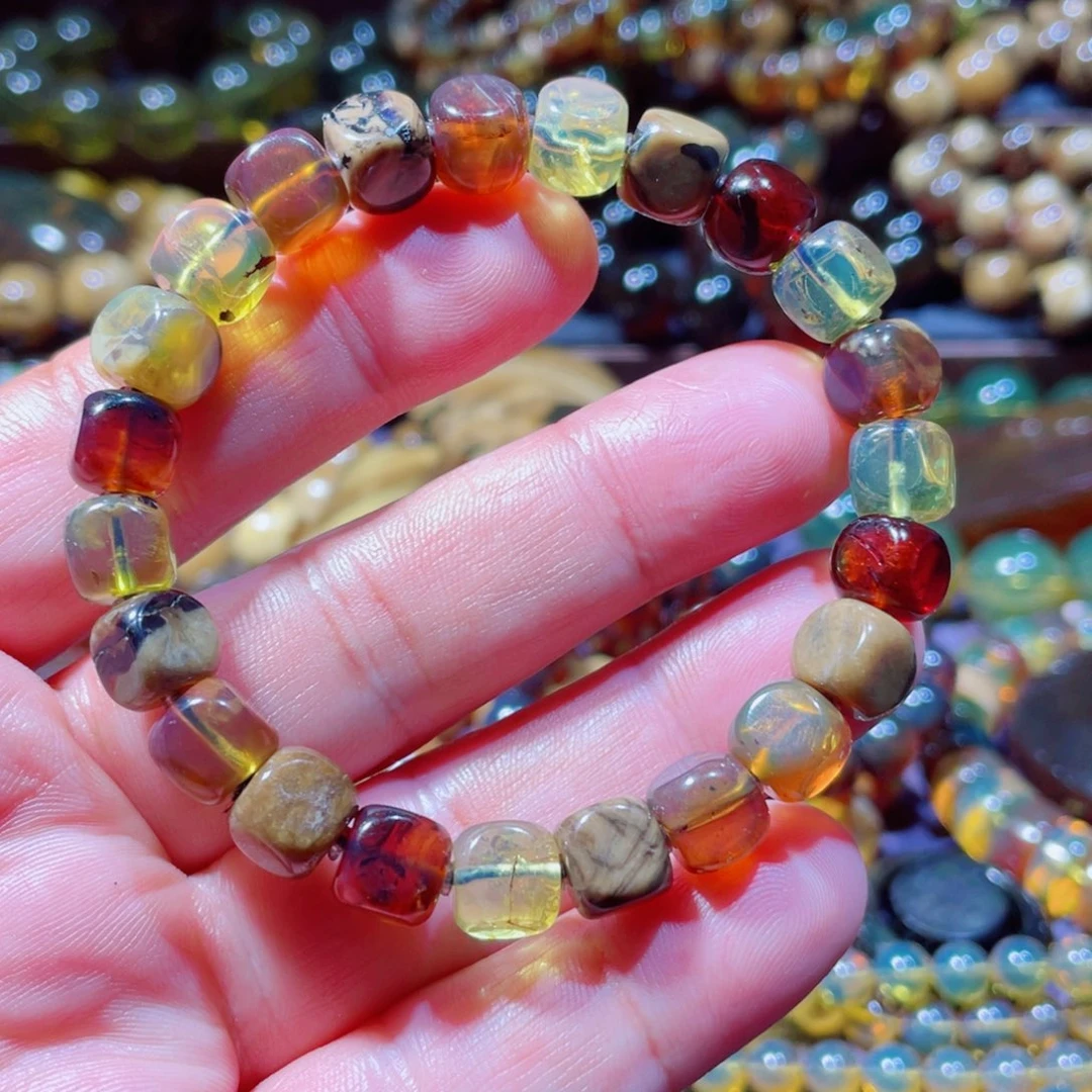 手链琥珀未镶嵌天然