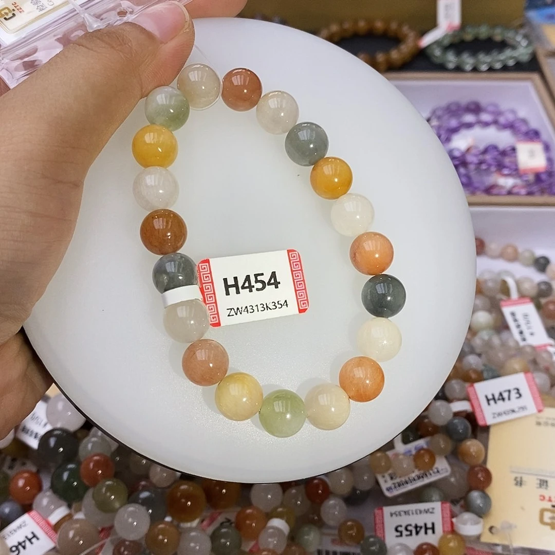 未镶嵌手链水晶H454彩兔毛10+