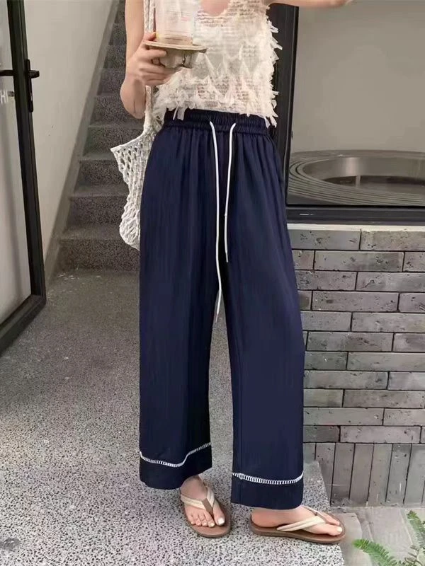SHUSHU 夏季薄款垂感牛仔阔腿裤