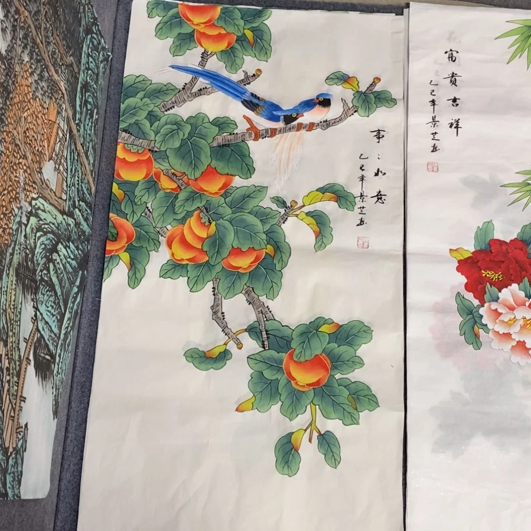 国画尺寸100✖️50三尺工笔手绘画