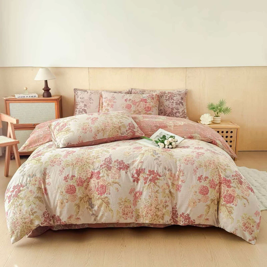 【DADONG·繁花落英】150*200麻被罩轻奢多功能可机洗