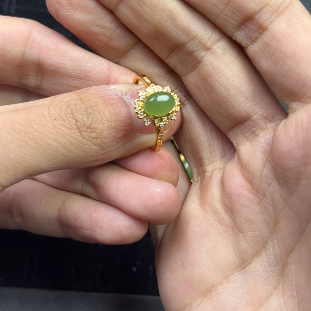 和田玉颈饰银S925镶嵌