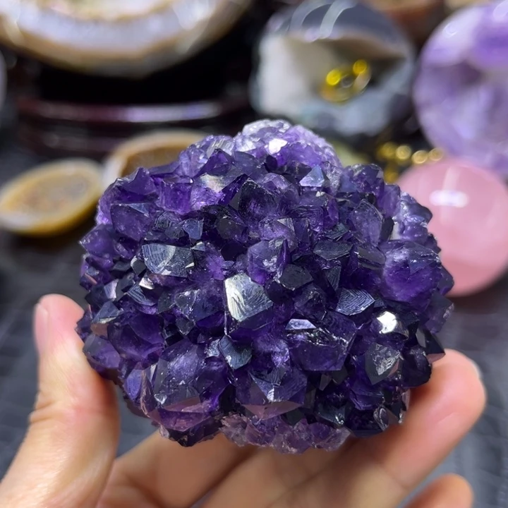 未镶嵌发饰水晶紫花球