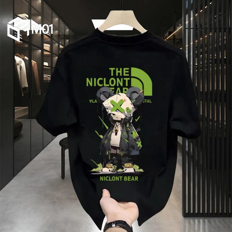 M01美式潮牌短袖T恤男2025夏季新款宽松重磅休闲半袖体恤纯棉上衣