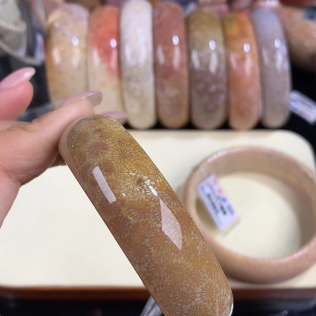 吊坠(赠链)未镶嵌硅化珊瑚（珊瑚玉）39号紫雏菊55.9圈