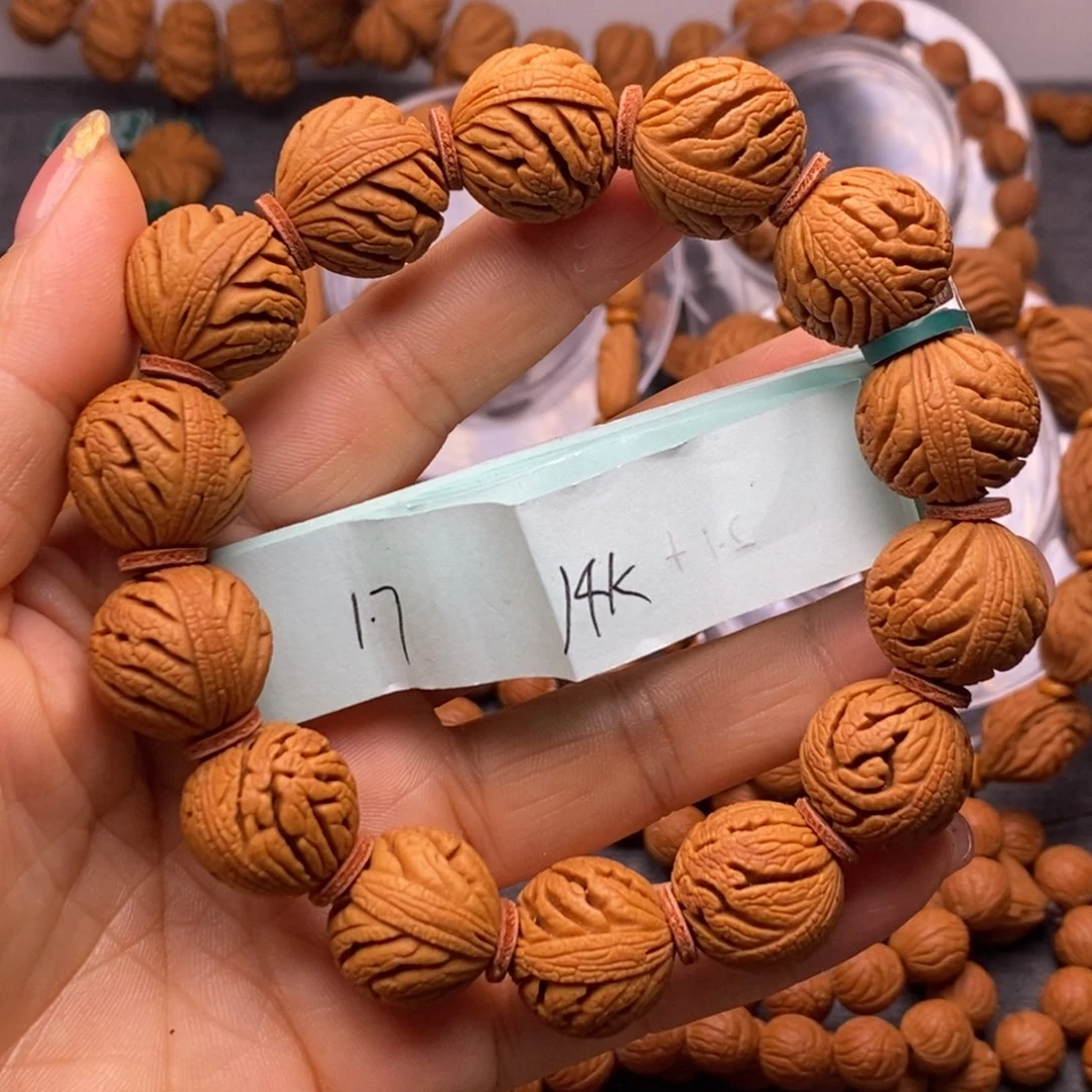 秦岭龙纹桃核手串