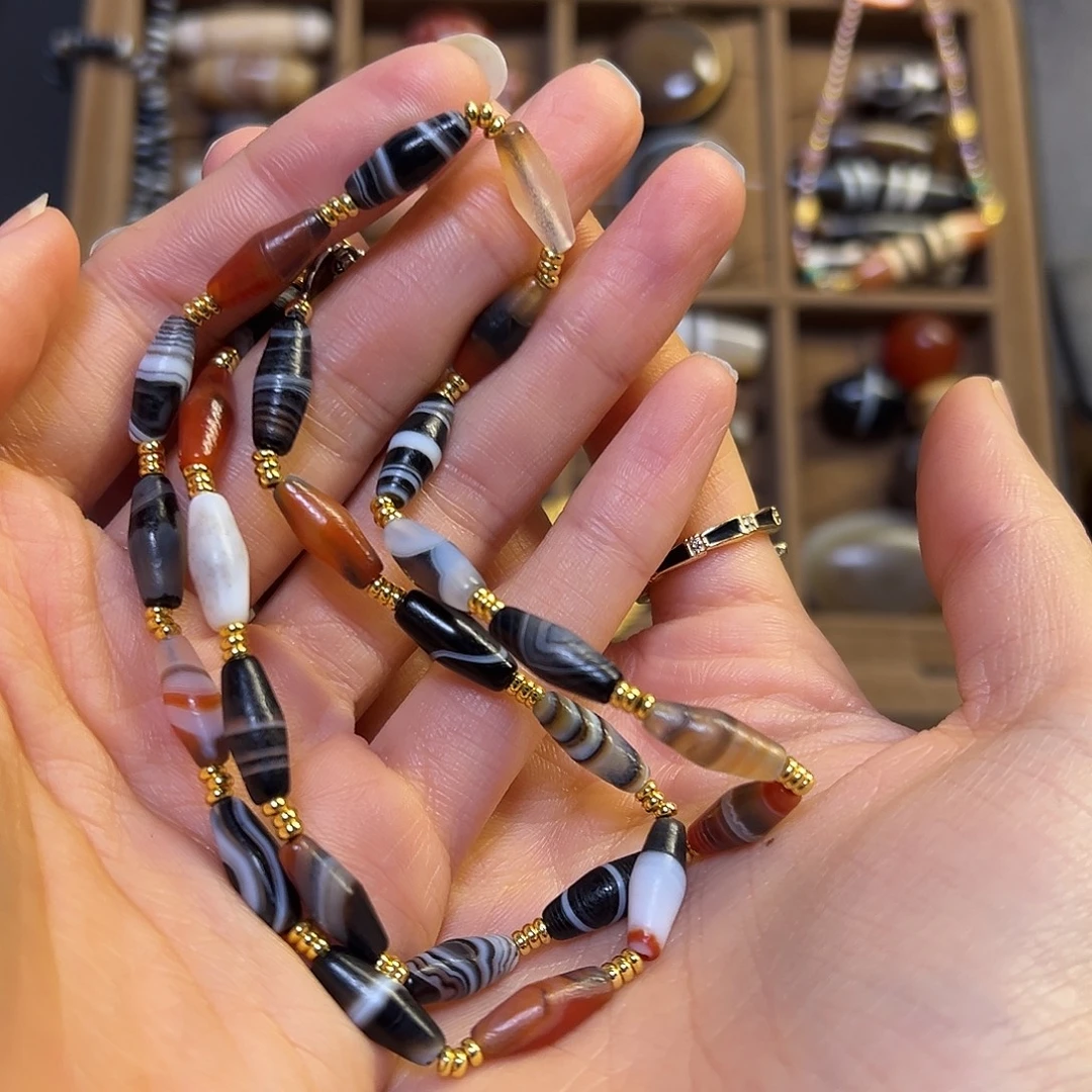 石英石纯铜锁骨链