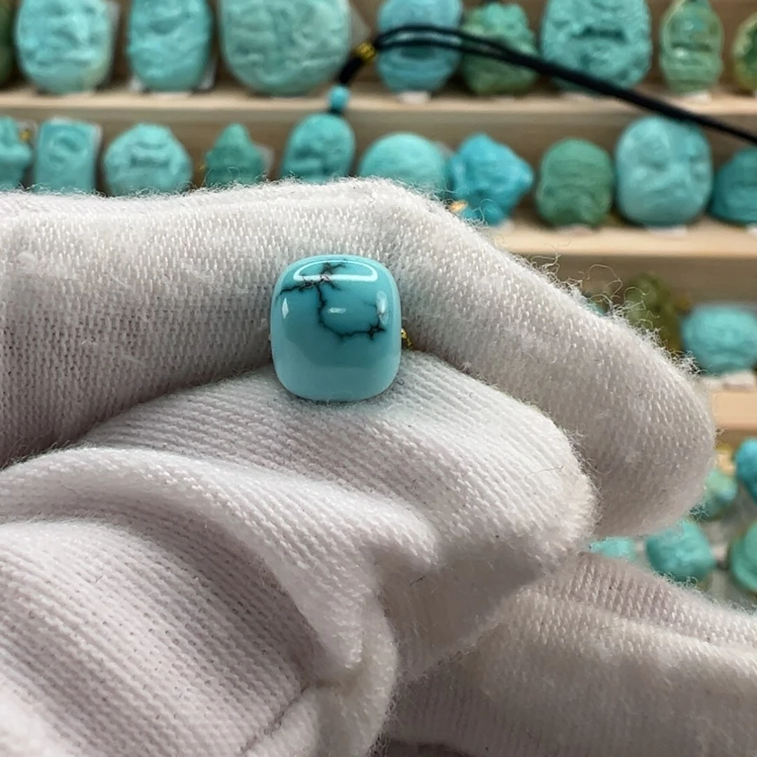 未镶嵌绿松石老型珠8.3x7.3mm