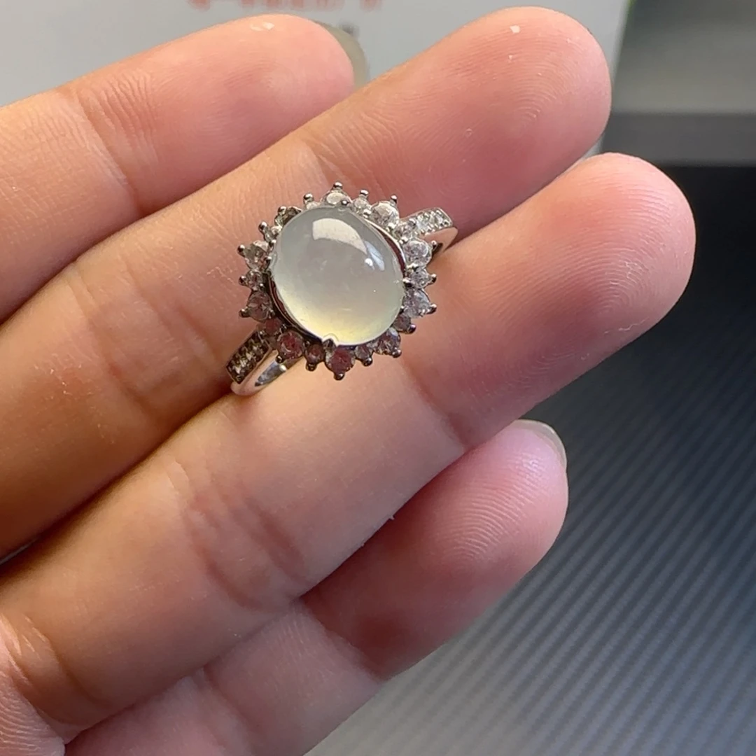 银S925镶嵌戒指翡翠