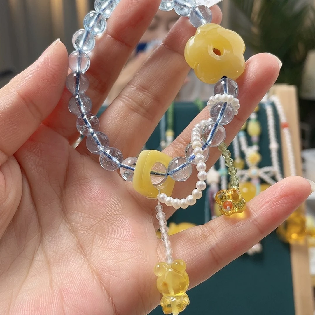 未镶嵌琥珀裸石蜜蜡手链