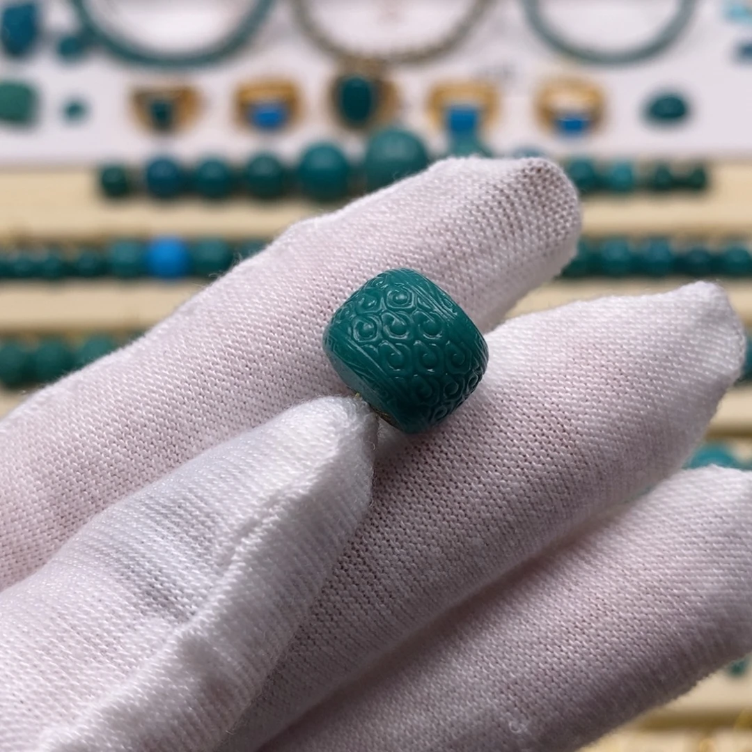 绿松石未镶嵌珠宝奇石祥云老型12mm