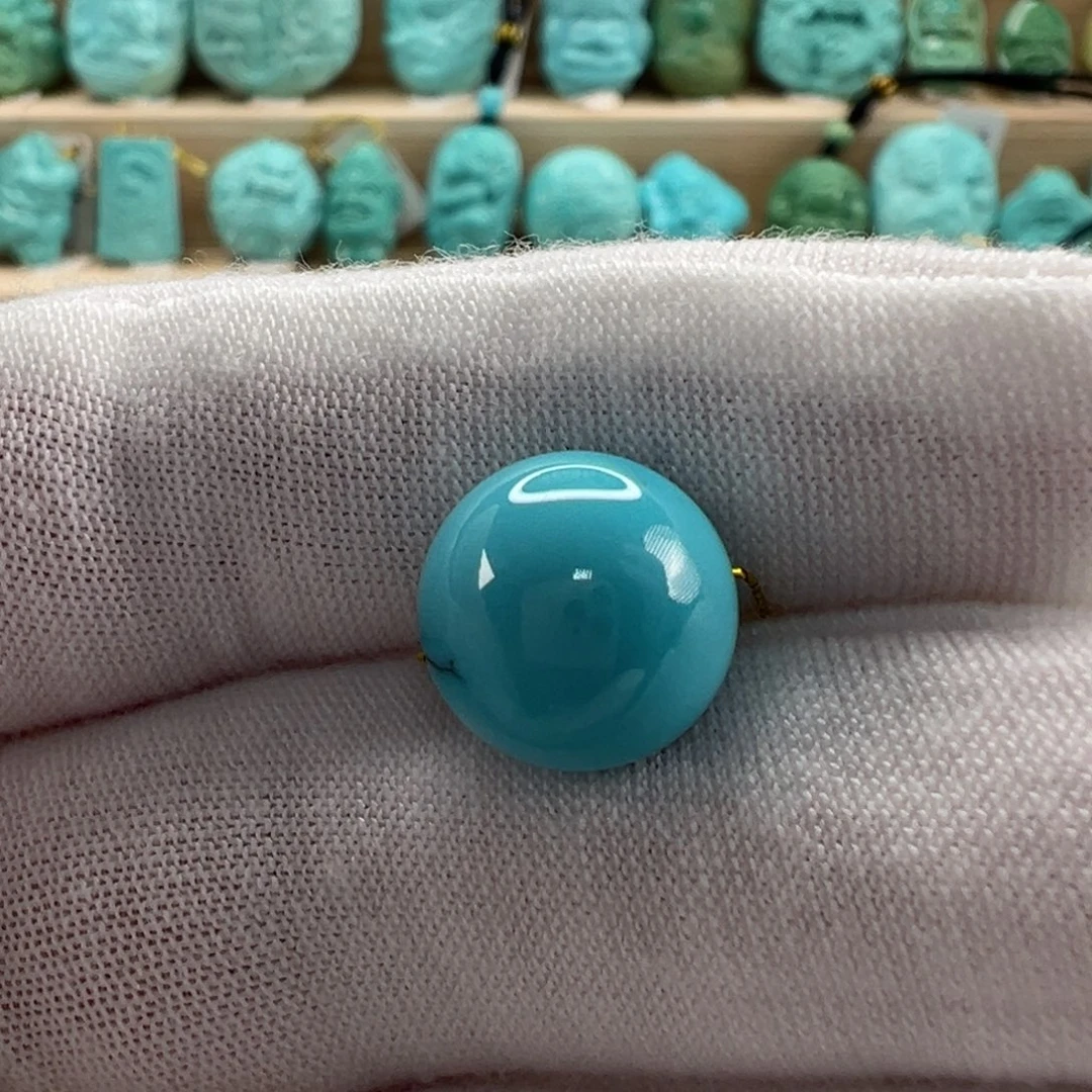 未镶嵌绿松石圆珠11.5mm