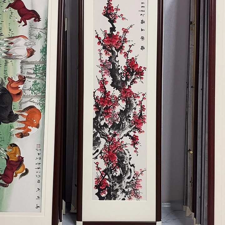 国画手绘作品带框发货