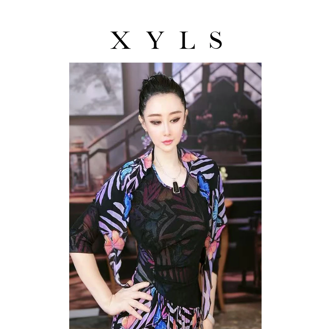 女装连衣裙弹力印花T006766