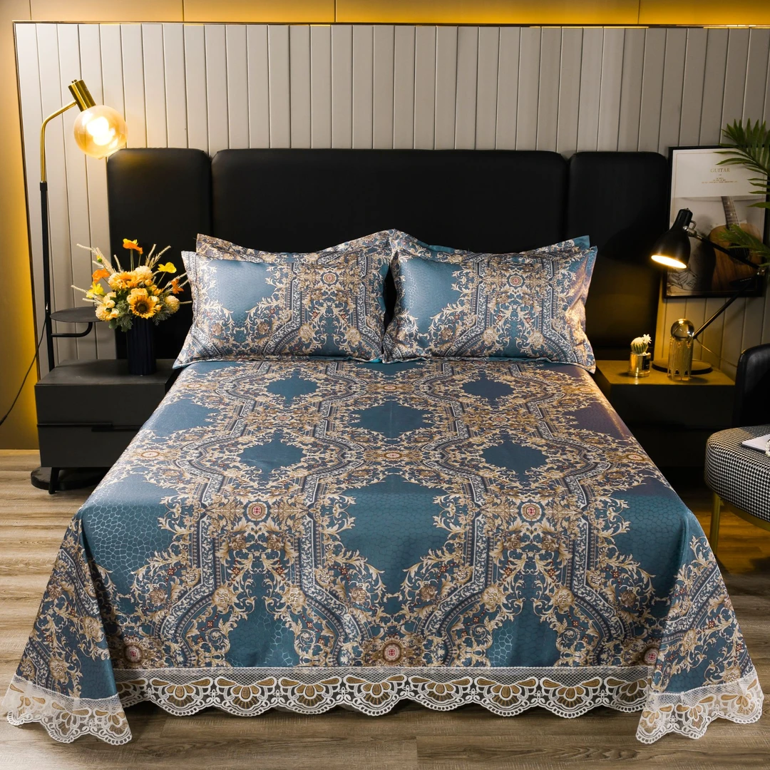 2025新款高克重印花冰丝凉席三件套W