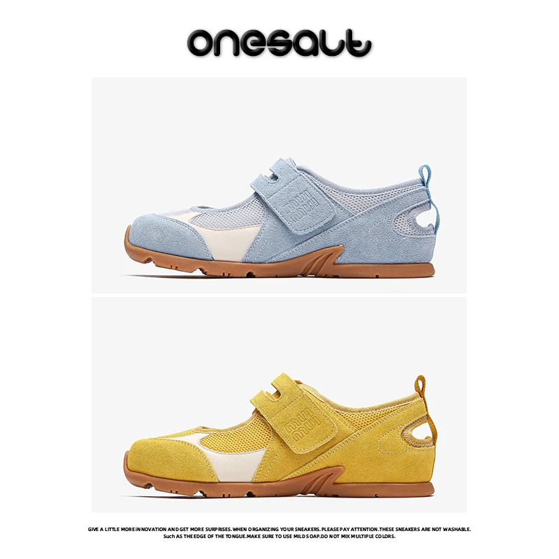 Onesalt小众浅口玛丽珍休闲鞋女厚底百搭透气韩系运动德训鞋