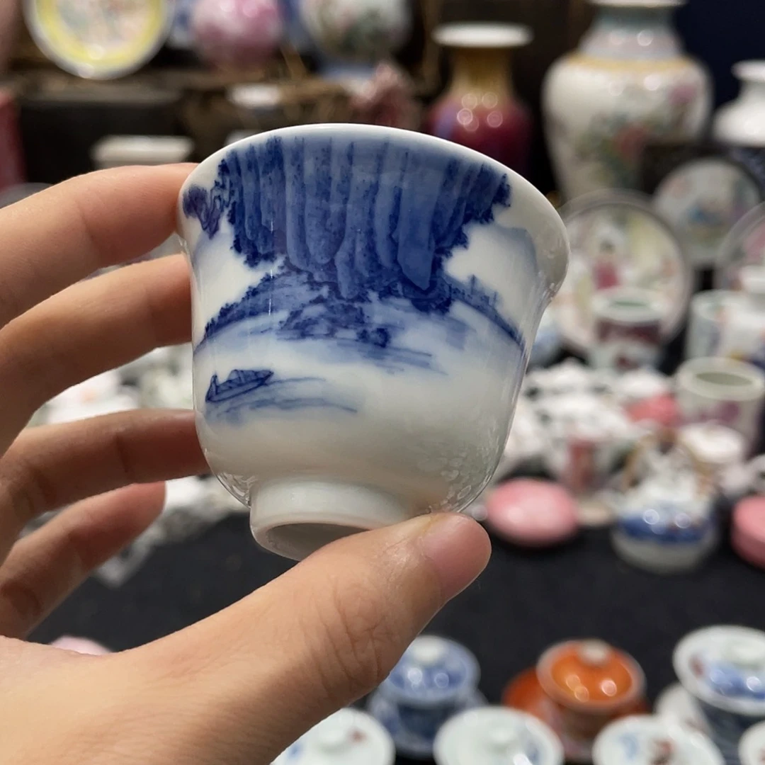 瓷片景德镇陶瓷茶具手绘