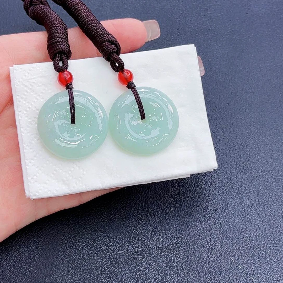 翡翠未镶嵌颈饰精品•平安扣（多样性发其一）