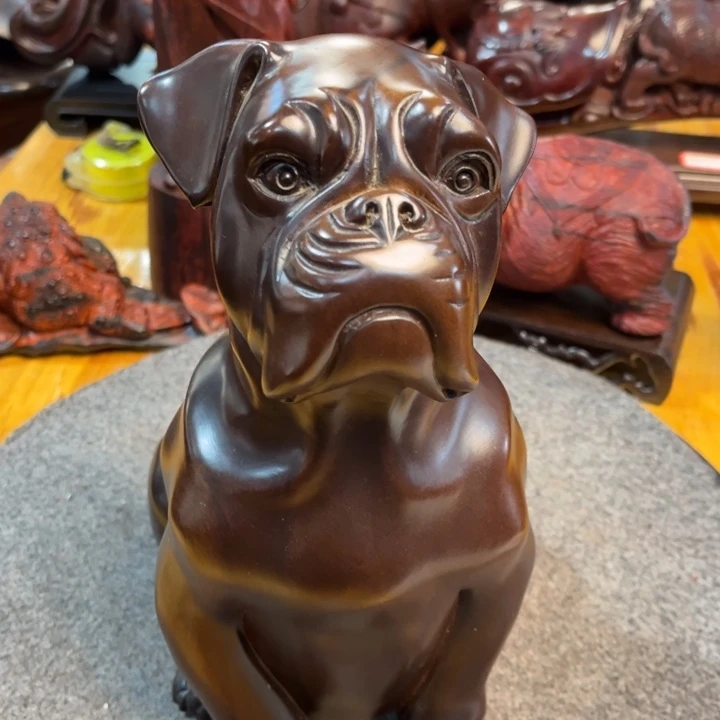黑酸枝木类朱*祥狗摆件