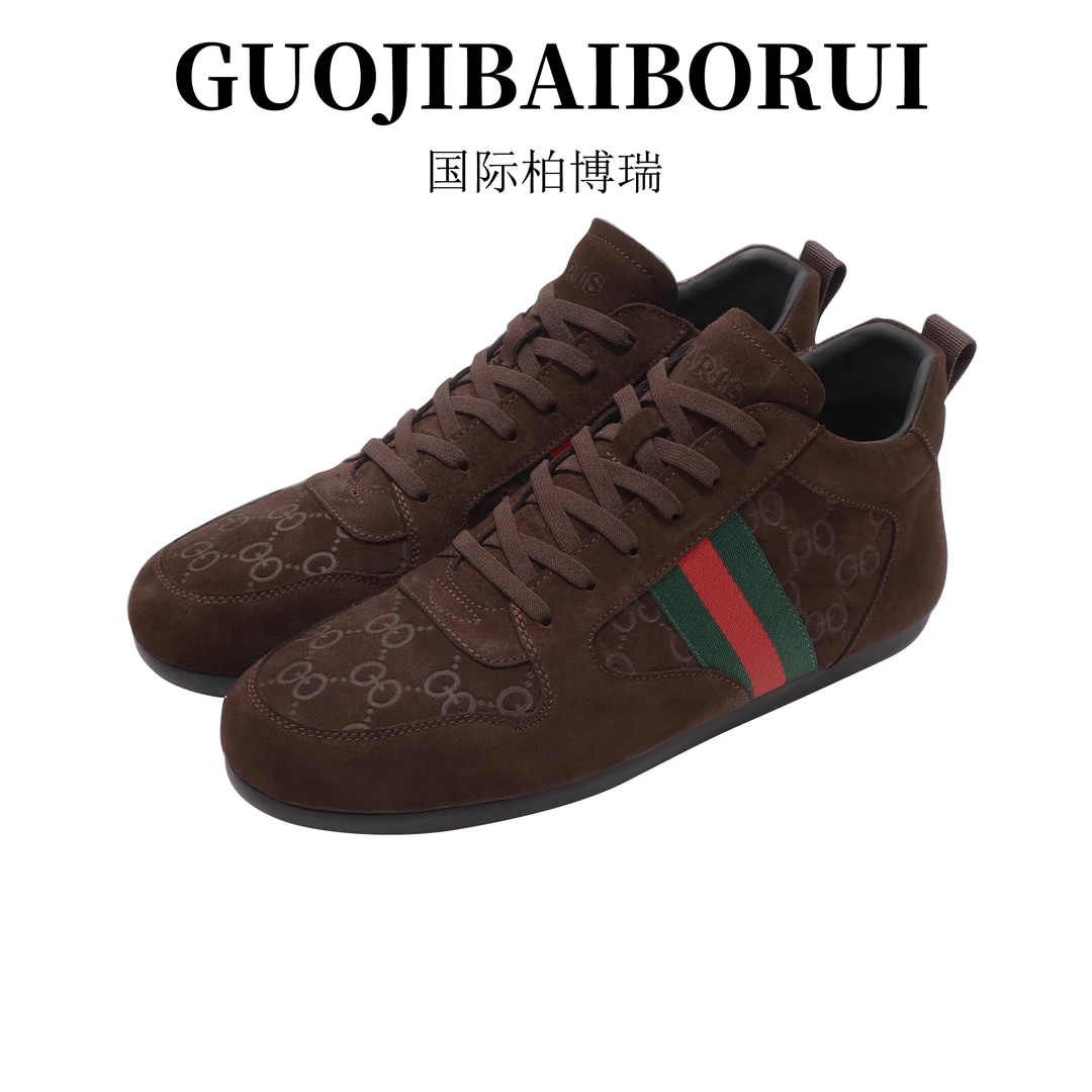 国际柏博瑞皮鞋男款秋冬高帮加绒保暖舒适时尚休闲鞋轻便百搭板鞋