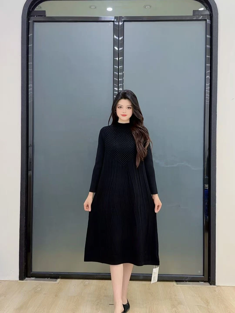 004 DD新款气质时尚显瘦百搭大码洋气连衣裙