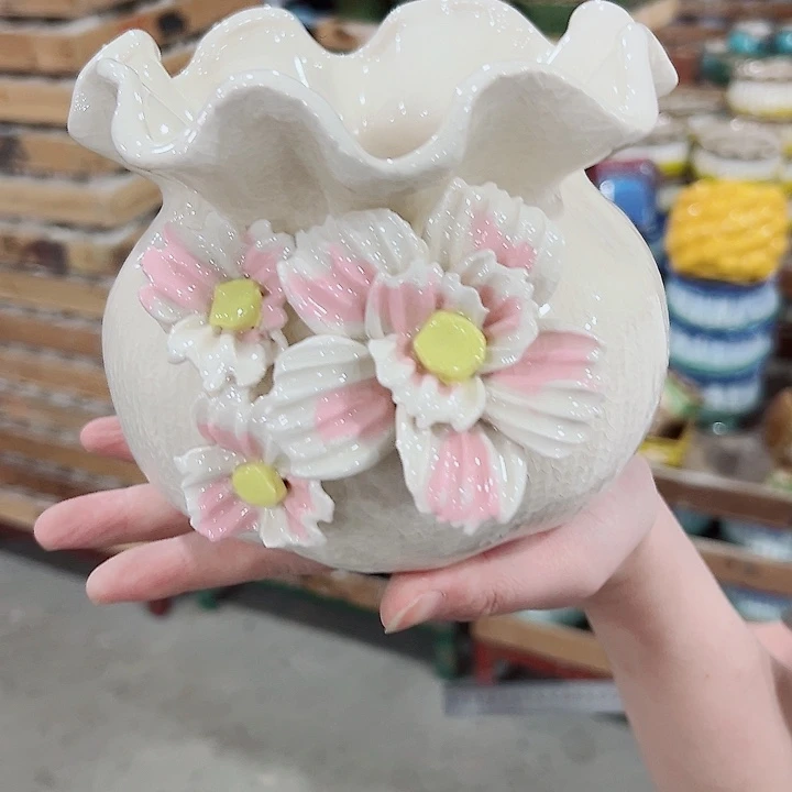 有孔.凑满10元发货多肉陶瓷花盆！