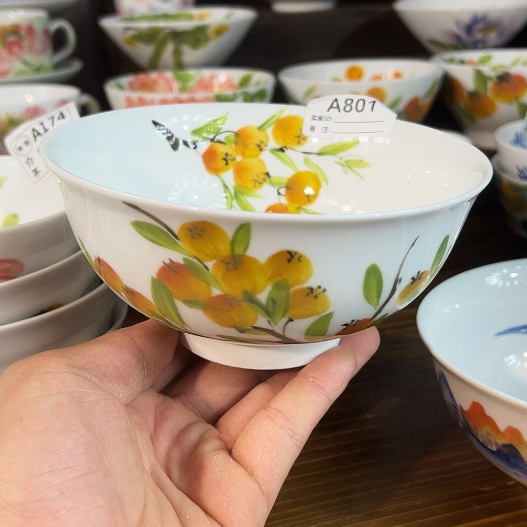 陶瓷景德镇高温釉下陶瓷6寸米饭碗