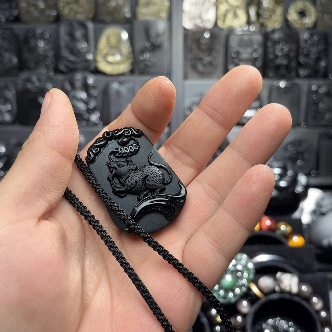 S***h黑曜岩未镶嵌手链