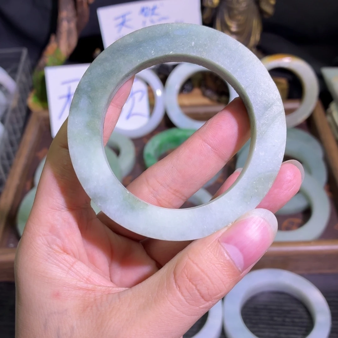 定制翡翠未镶嵌翡翠A货毛胚手镯定制