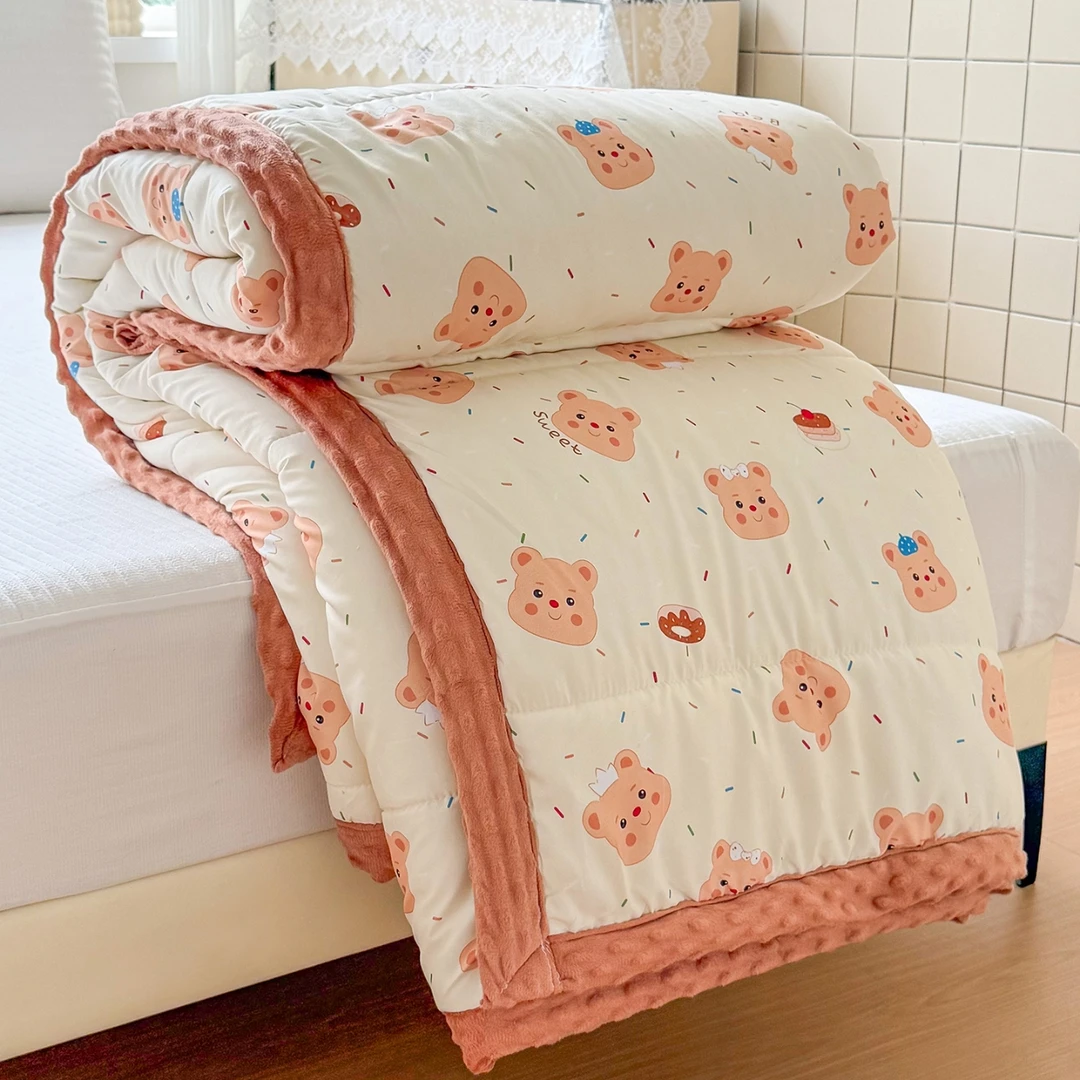 【2025】新款印花绒被甜梦小熊CQ1