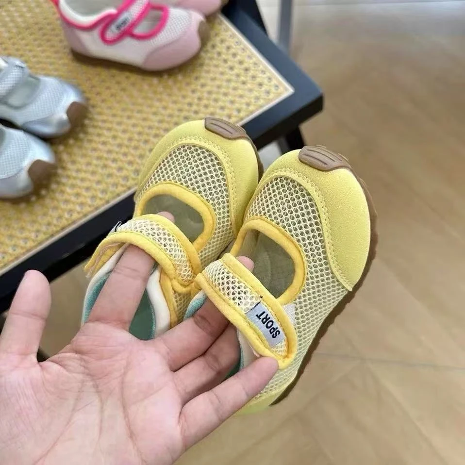 女童凉鞋包头2025夏季透气男女童多巴胺网面玛丽珍鞋单网儿童鞋子