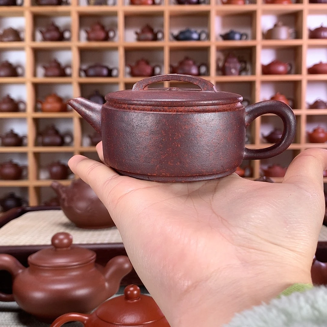 紫砂柴烧汉瓦紫砂壶手工制作