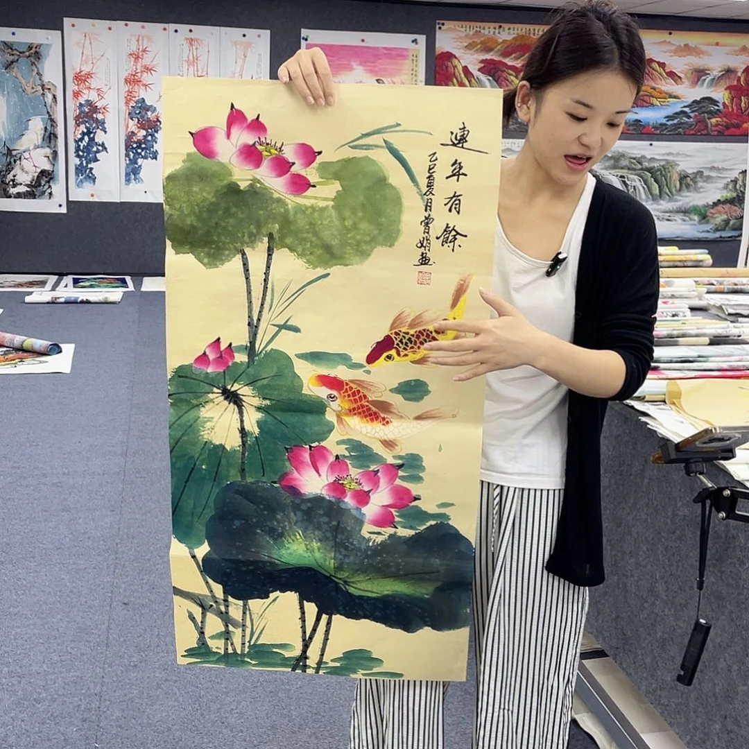 京***勒国画作品小姐姐放漏…