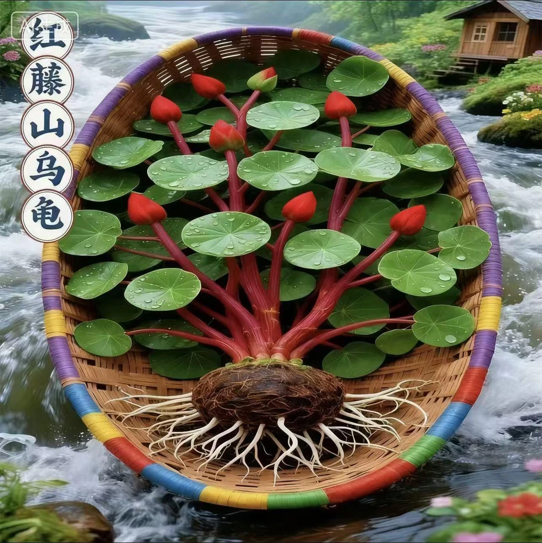 精选红藤山乌龟金不换植物办公室内外易活花卉种水培爬藤绿植盆栽