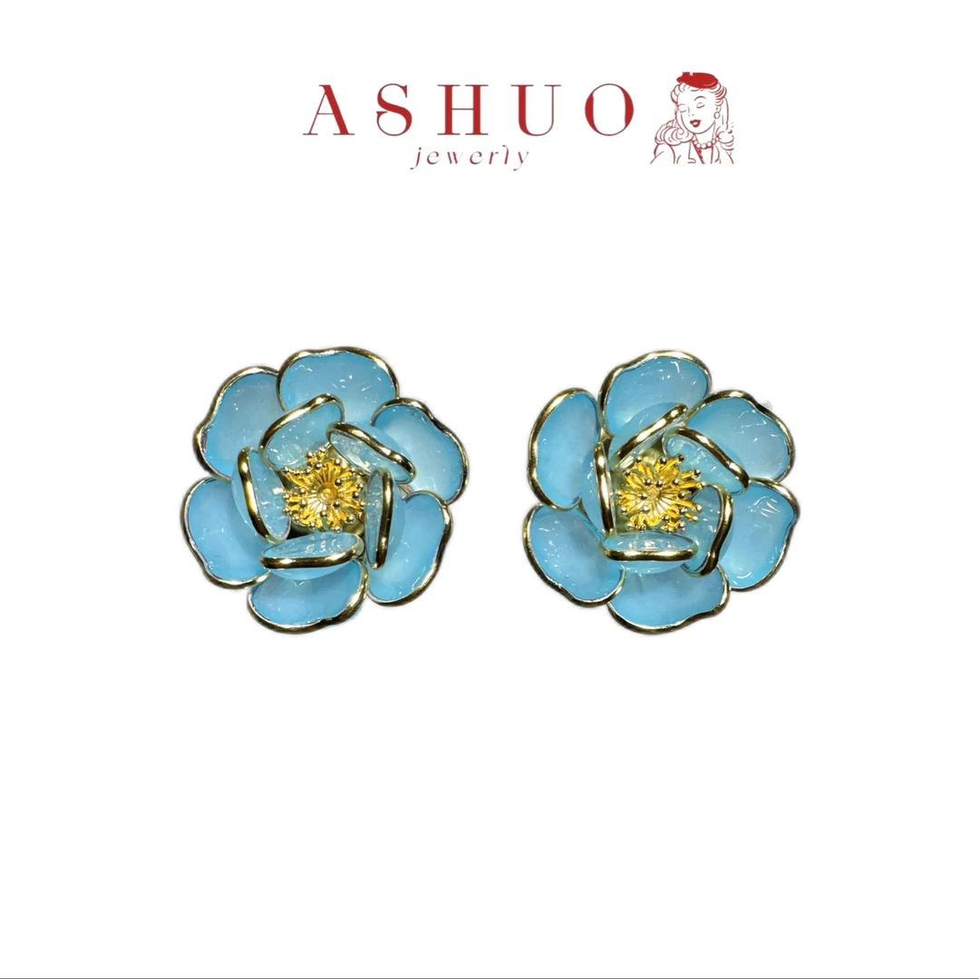 铜合金耳饰 阿烁中古Xilili  as10785