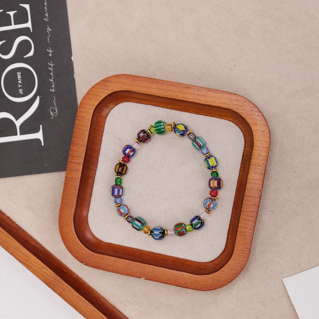 合金手链 LZ1610-1 彩色西瓜珠琉璃手串