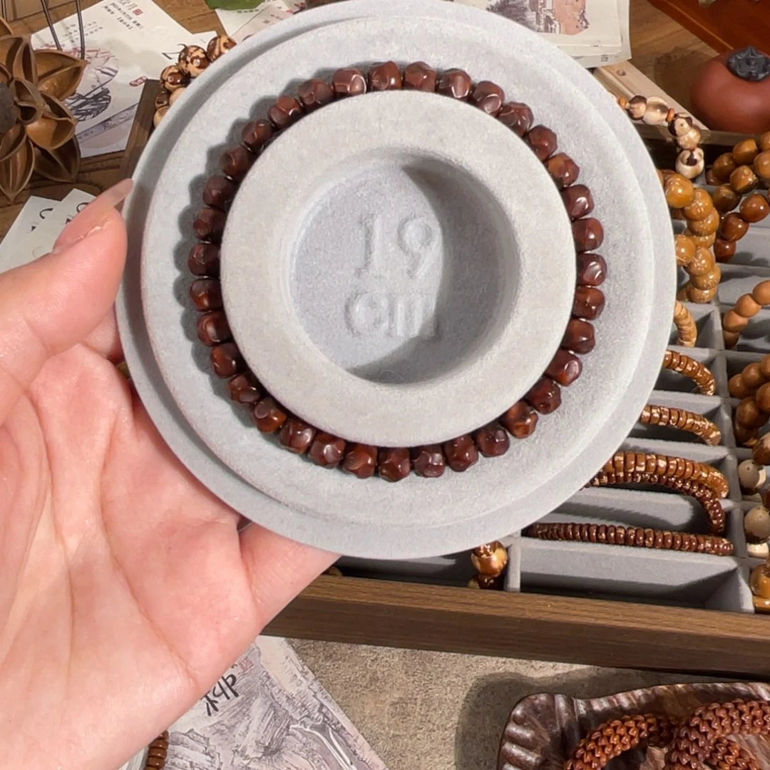 紫金鼠手串7*6精品无相纯肉实心