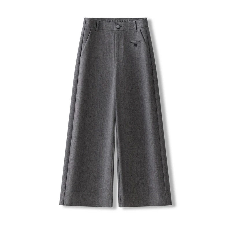 精选春季新品休闲垂感减龄宽松显瘦好穿美搭百搭高腰九分裤阔腿裤