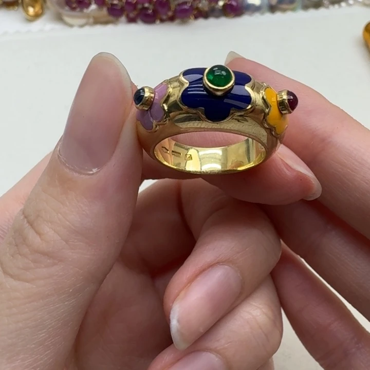 未镶嵌祖母绿戒指