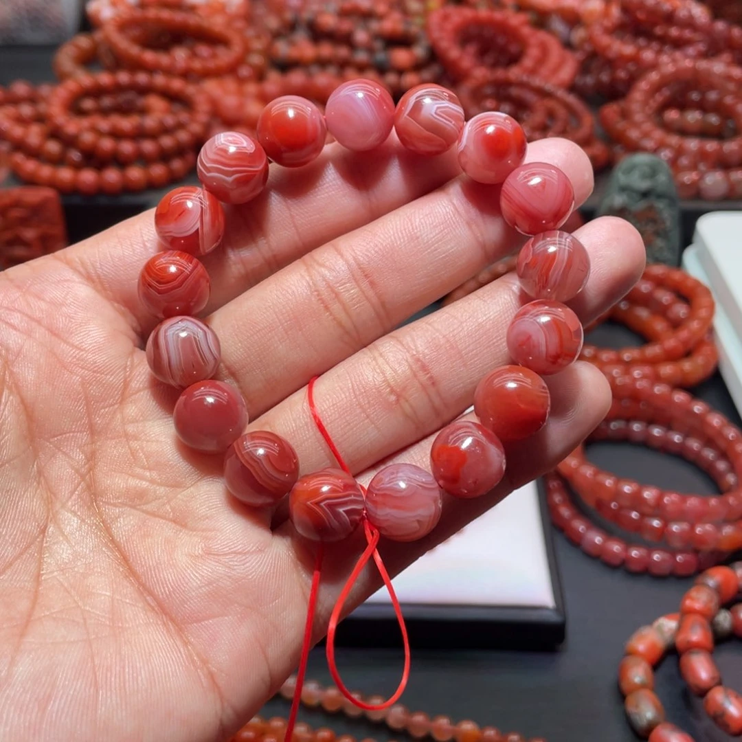 南红玛瑙手链未镶嵌