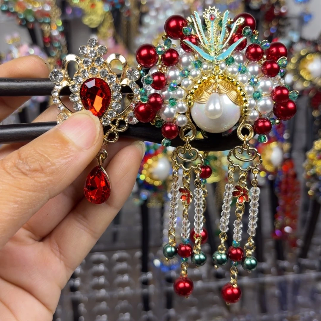 红***红古风刀马旦发簪发饰