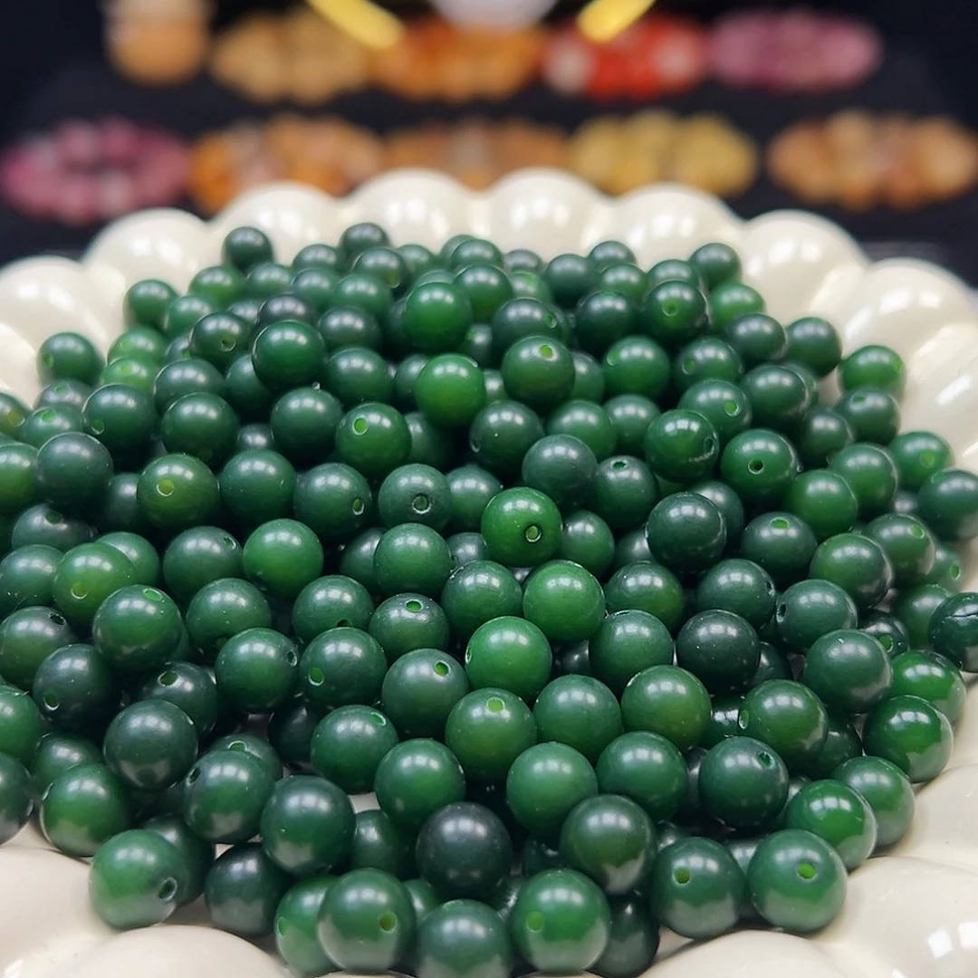 菩提根/象牙果手串卡8祖母绿120颗