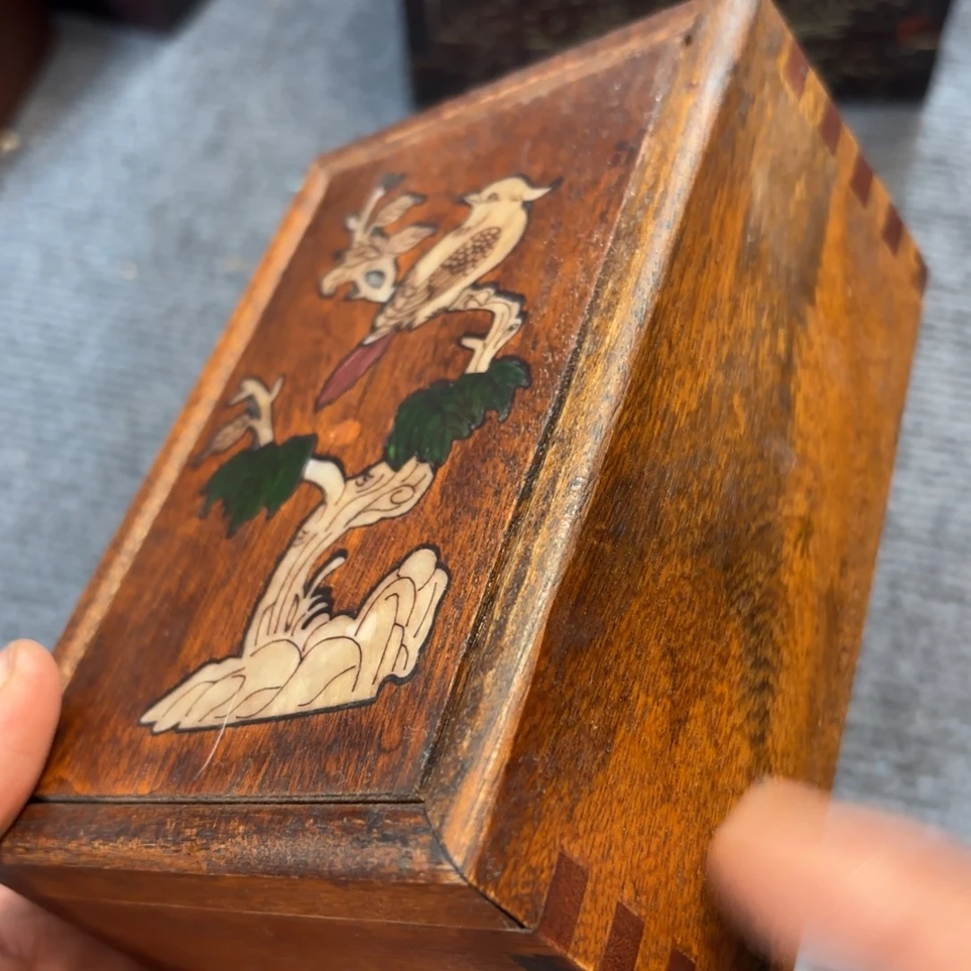 木缅甸花梨独板收纳盒