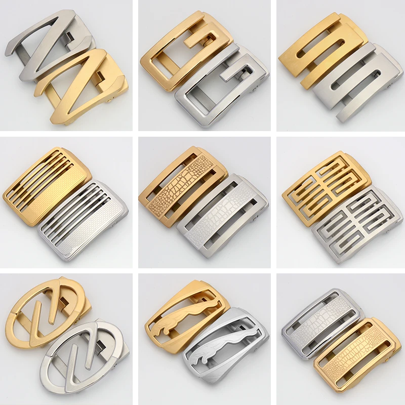 3.5宽不锈钢外穿自动扣男士休闲